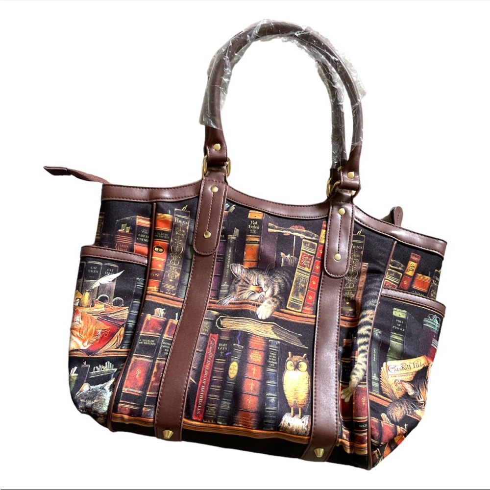 The Bradford Exchange “Classic Cat Tails”  Charles Wysocki purse tote bag NEW - Picture 2 of 4
